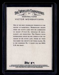 lot 257 image: 2023 Allen & Ginter Victor Wembanyama Rookie Card #271