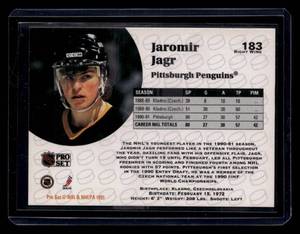 lot 259 image: 1991 Pro Set Jaromir Jagr Autograph Card #183