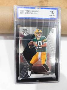 lot 266 image: ISA 10 Gem Mint 2020 Mosaic Jordan Love Rookie Card #211