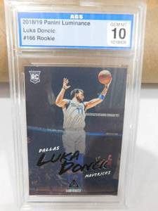 lot 280 image: AGS 10 Gem Mint 2018 Luminance Luka Doncic Rookie Card #166