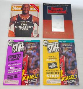 lot 27 image: Misc. Michael Jordan Basketball Magazines