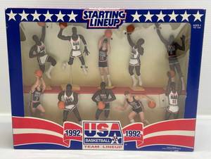 lot 61 image: Starting Lineup 1992 USA Basketball Lineup NIB