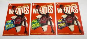 lot 69 image: 1989 Wheaties Cereal 3 Piece MICHAEL JORDAN Poster