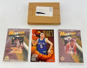 lot 98 image: 1994 Master Photo 10 Of 10 Houston RocketsNew York Knicks Topps Stadium Club Sealed & Jason Kidd Card With Original Mailer