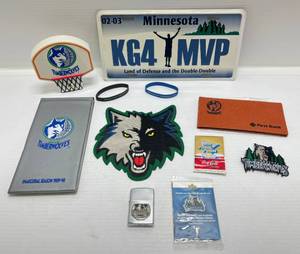 lot 100 image: Misc. Vintage Timberwolves Collectibles & More