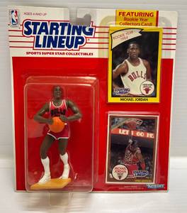 lot 108 image: RARE 1990 MICHAEL JORDAN Starting Lineup Figure Sealed With Cards