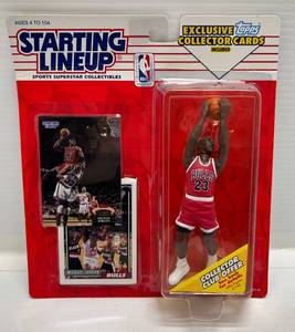 lot 109 image: 1993 Kenner Starting Lineup MICHAEL JORDAN Figure With Cards Unopened