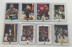 lot 125 image: Misc. Malik Sealy Trading Cards In Hard Cases