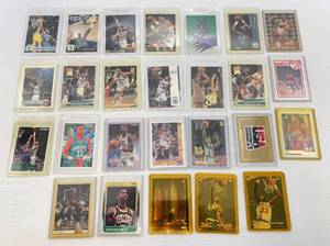 lot 128 image: Misc. Basketball Cards Double Sleeved Including Patrick Ewing & More