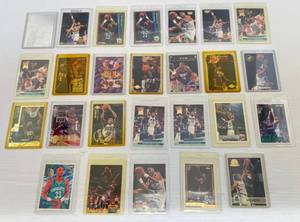 lot 130 image: Misc. Basketball Cards Double Sleeved Including Michael Jordan & More