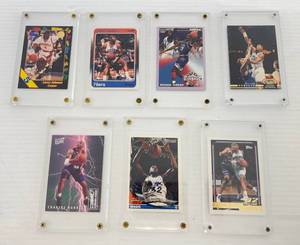 lot 138 image: Misc. Basketball Greats In Hard Plastic Holders Including MICHAEL JORDAN Fleer All-Star Weekend & More