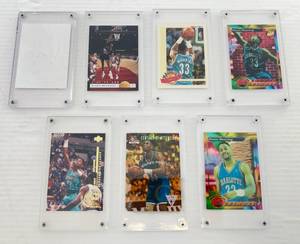 lot 140 image: Misc. Basketball Greats In Hard Plastic Holders Including MICHAEL JORDAN Holo & More