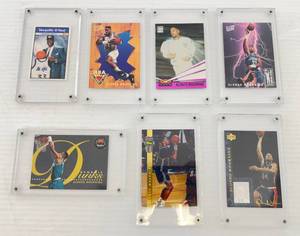 lot 141 image: Misc. Basketball Greats In Hard Plastic Holders Including Shaquille ONeal & More