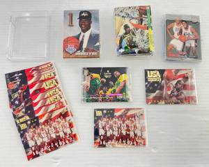 lot 149 image: Misc. Complete Sets Of Baskball Cards In Plastic Holders Including 1992-93 NBA Hoops Lottery Set And More