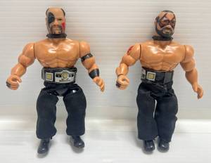 lot 163 image: 1984 Remco All Star Wrestlers Tag Team The Road Warriors Animal & Hawk