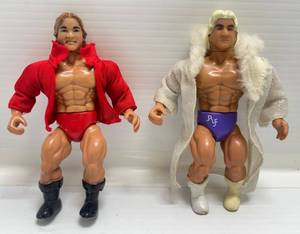 lot 165 image: 1985 AWA, WWF Remco Ric Flair & Larry Zbyszko Wrestling Action Figures