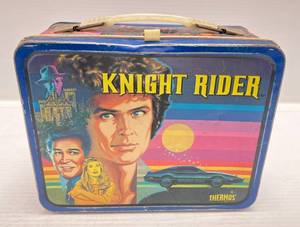 lot 213 image: 1982 Thermos Brand (Knight Rider) Metal Lunchbox (NO THERMOS)