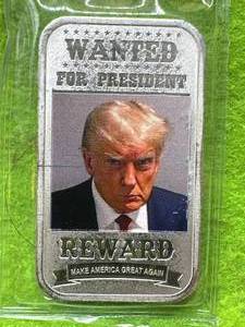 1oz .999 Silver Donald Trump Mug Shot Bar