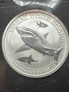 .999 Silver Great White Shark 12oz Coin