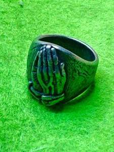 Praying Hands Mens Ring Size 12