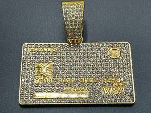 Credit Card Necklace Charm Bling