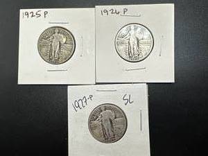 Lot of 3 Standing Liberty Quarters