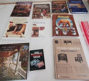 lot 18 image: (10) Books Collectible How-To, Informational, Upholstery, Refinishing, Mission Furniture Etc.
