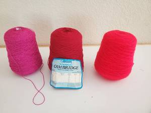 lot 41 image: Embroidery Heirloom Machine Knitting Yarn-Yarn Country Flash-(Fusia)-Heirloom Yarn-(Scarlet)