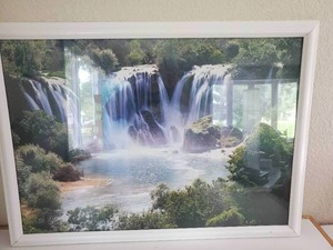 lot 72 image: Beautiful Framed Picture Of Waterfalls