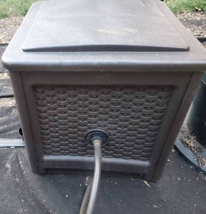lot 111 image: Garden Hose Storage Container