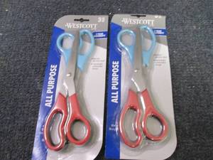 2- 3pks Wescott All Purpose Scissor...