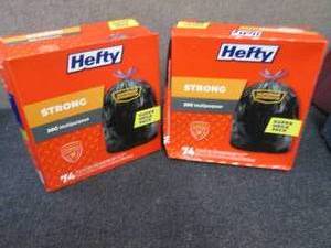 2- 74 ct Boxes Hefty 30 Gallon Draw...