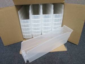Case of 24 Shelf Storage Bin, Clear...