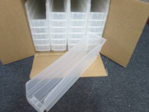 Case of 24 Shelf Storage Bin, Clear...
