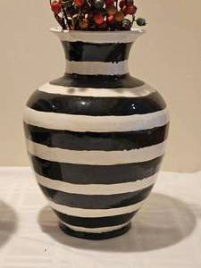 lot 24 image: Funky Stripped Staging Urns