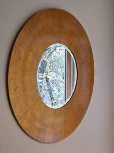 lot 7 image: Regal Veneer Modern Porthole Mirror