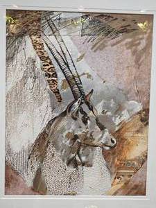 lot 39 image: Dillard Ann Safari Theme Prints Antelope & Zebra