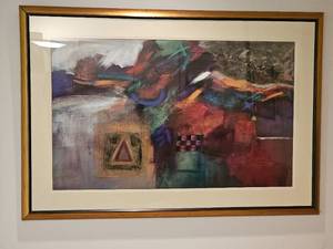 lot 40 image: Large Modern Abstract Print