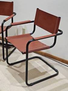 lot 41 image: Retro Cantilever Chairs Seat Could be Doctored