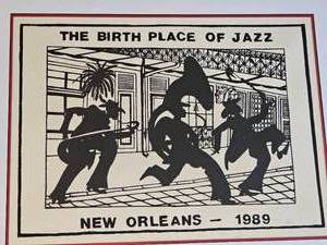 lot 43 image: The Birthplace of Jazz, New Orleans - 1991, Sandra Kuhre, Signed Print