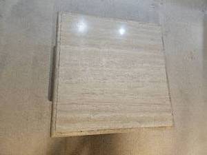 lot 44 image: Italian Travertine Stone Cocktail Table