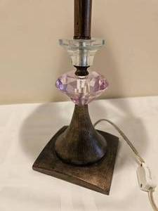 lot 78 image: Playful Lavender Prism Table Lamp