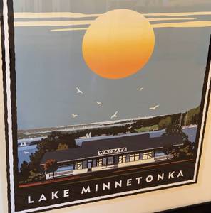 Framed Lake Minnetonka Print by Mark Herman