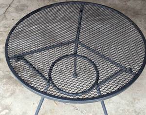 Small Black Metal Patio Table