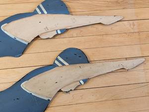 Pair of Painted Metal Diving Women Wall Decor