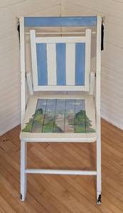 Painted Wood Folding Chair