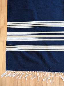 Blue and White Accent Rug