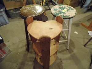 Shelf and Stools