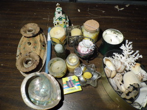 Seashells and candles