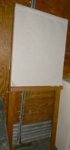 lot 18 image: vintage wood easel 27 wide 74 tall